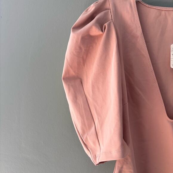 Intimately Free Puff Sleeve V Neck Bodysuit - Picture 2 of 5